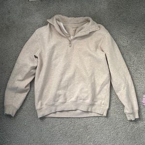 Half Zip Drop Shoulder Sweatshirt